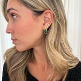 Vintage Green Stone Earrings