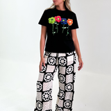 Crocheted Flowers T-shirt