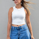 Malena White Crop-Top