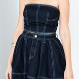 Rachel Denim Skirt Set